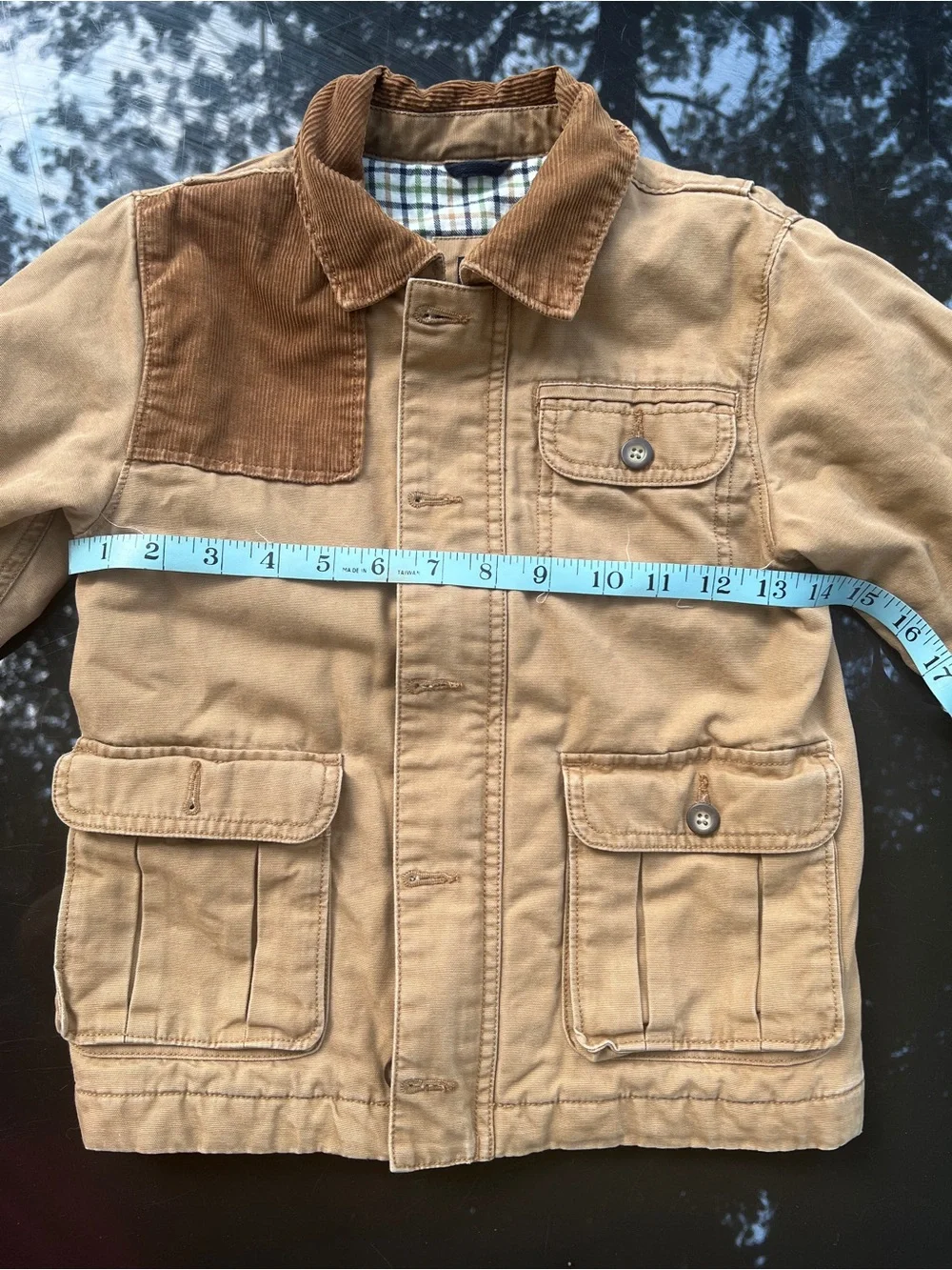 Girpcore Y2K Vintage Baby Gap Canvas Barn Jacket Corduroy Collar Field Coat 4T